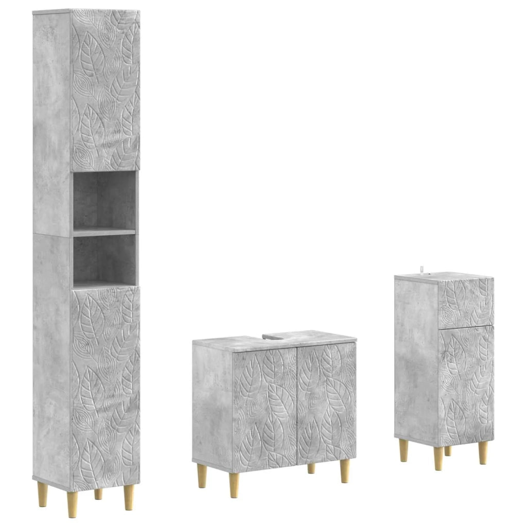 Set di armadietti da bagno in 3 pezzi DELFT 3417867