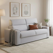 Marcon, Divano Letto 3 Posti Sfoderabile Made in Italy, 220x95 cm Grigio