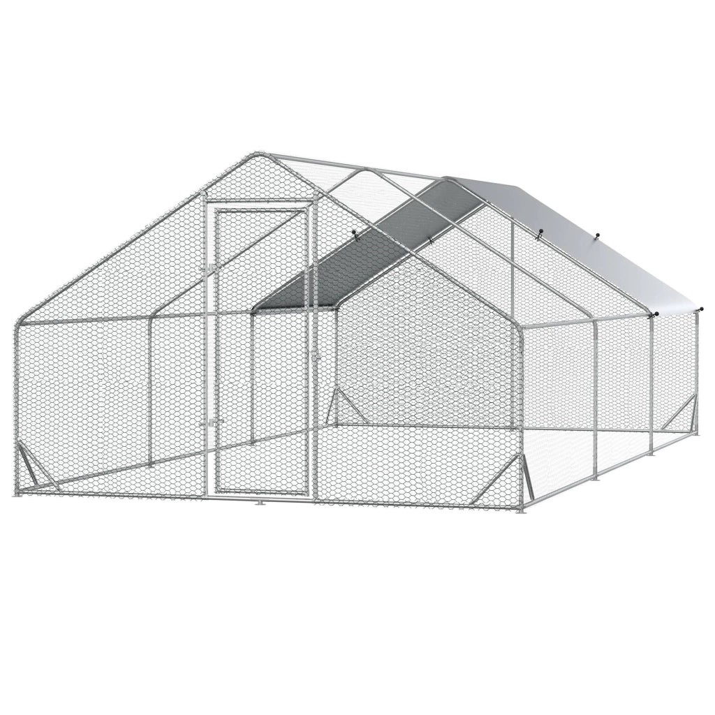 Recinto Esterno per Pollaio Voliera ¨C Minimal ¨C Grigio 3x6x2 m
