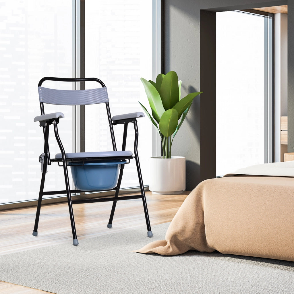 Sedia WC Pieghevole ¨C zephmum ¨C Plastica e Metallo 52x50x75 cm