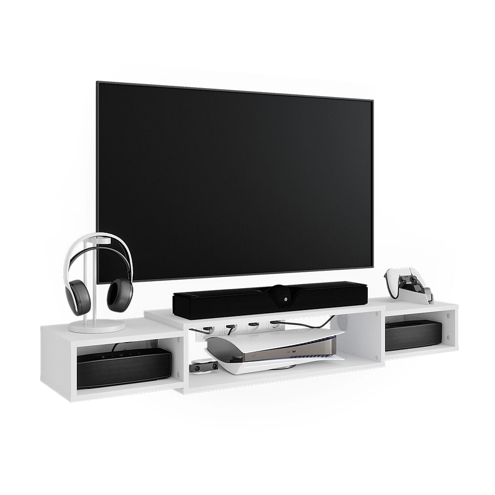 Vicco Mobile tv Bianco 139.7 x 20.3 cm con ripiani aperti