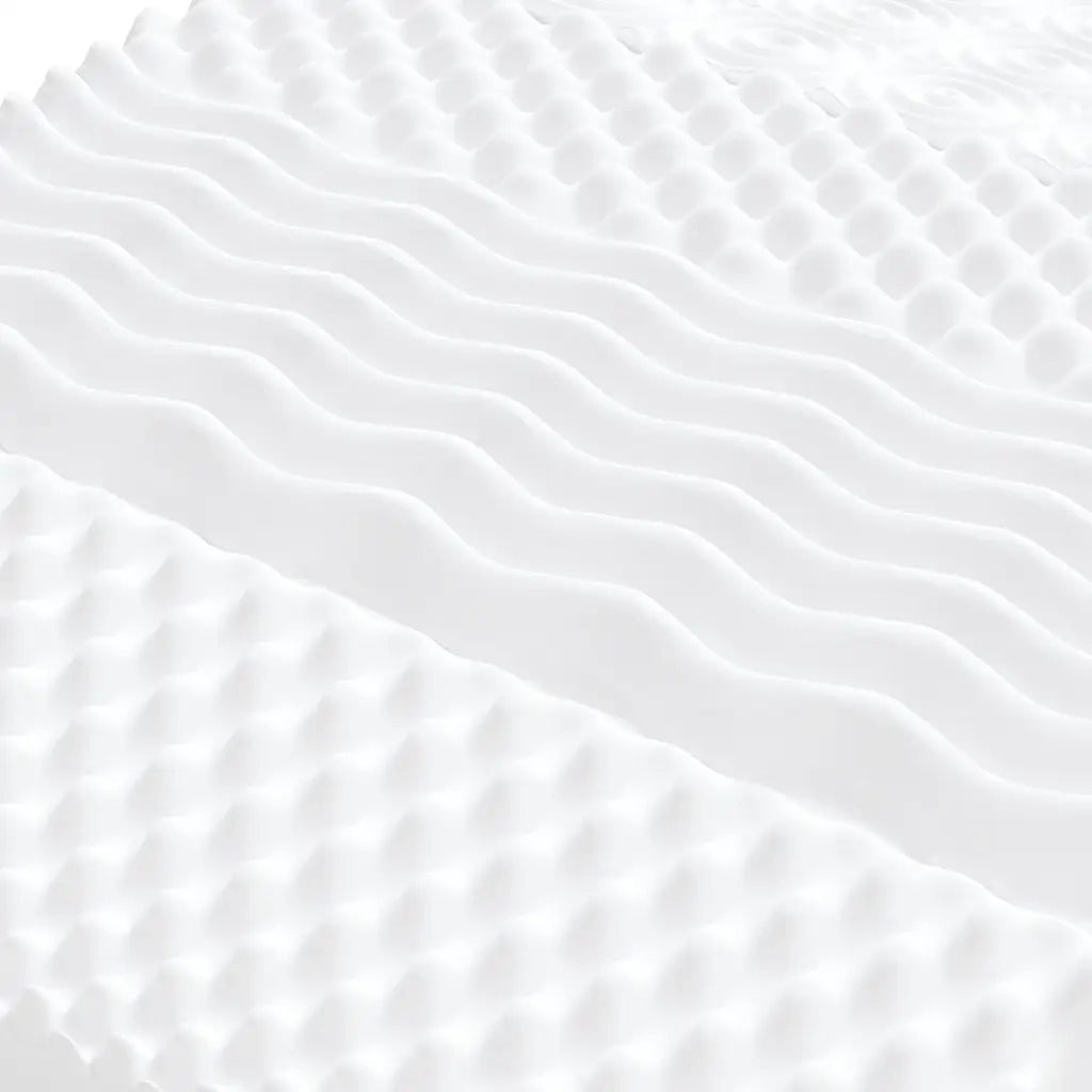 Materasso in Schiuma Bianco 80x220 cm 7 Zone Durezza 20 ILD 4016654