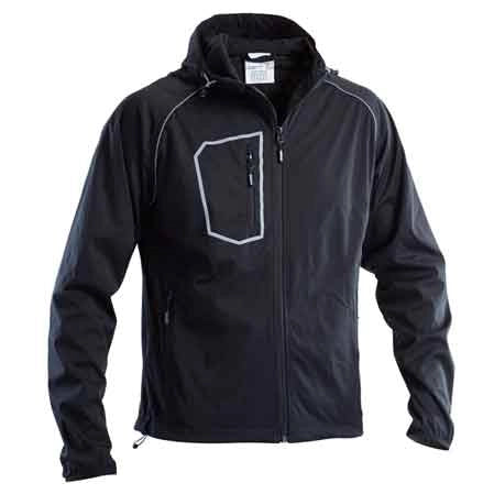 GIUBBINO SOFTSHELL CON CAPPUCCIO 'FASTEN' NERO Tg. XL (56-58)