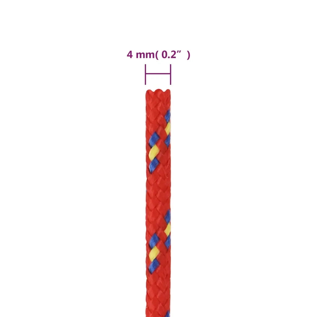 Corda | Fune per barca Rossa 4 mm 100 m in Polipropilene