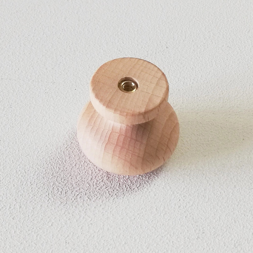 Pomolo da 36mm in legno grezzo