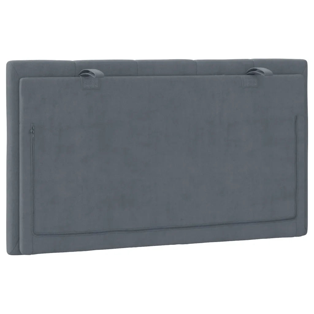 Cuscino Testiera Hanko Grigio Scuro 90 cm in Velluto 374650