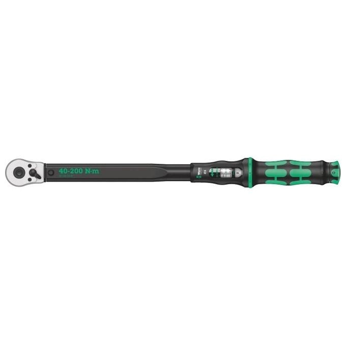 Wera 5075622001 Click-Torque C 3 Chiave dinamometrica 1-2'' (12,5 mm) 40-200 Nm Precisione 3% Graduazione 1 Nm Cricchetto Reversibile 45 Denti colore Nero