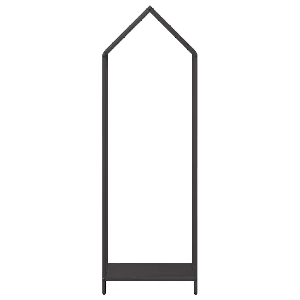 Rastrelliera per Legna da Ardere Nera 40x25x120 cm 864299