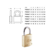 Lucchetto Ottone Mm 40 Ka City Iseo