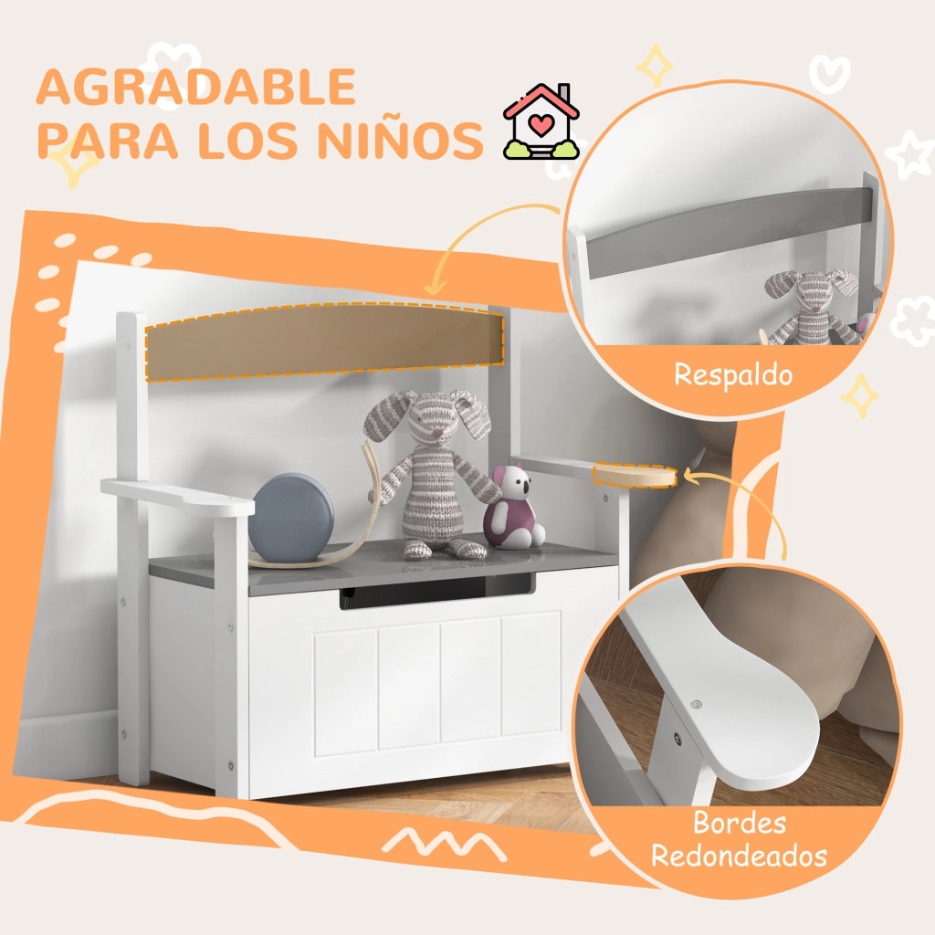 Scrivania per Bambini con Ripiani e Cassetto ¨C Minimal ¨C Grigio e Bianco 68.5x34x58 cm
