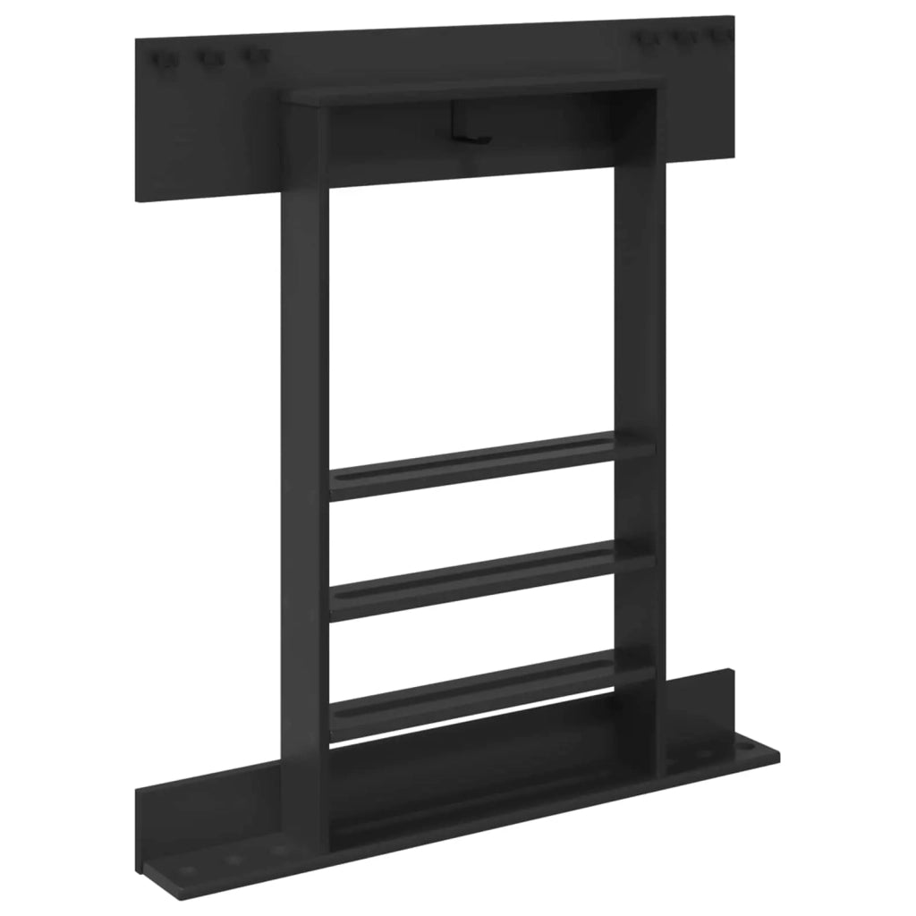 Supporto per stecche da biliardo Legno ingegnerizzato Nero 3429717