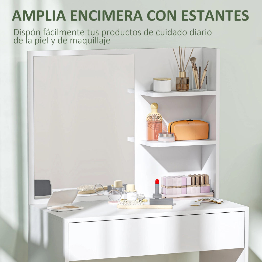 Scrivania Trucco con Specchio ¨C Minimal ¨C Bianco