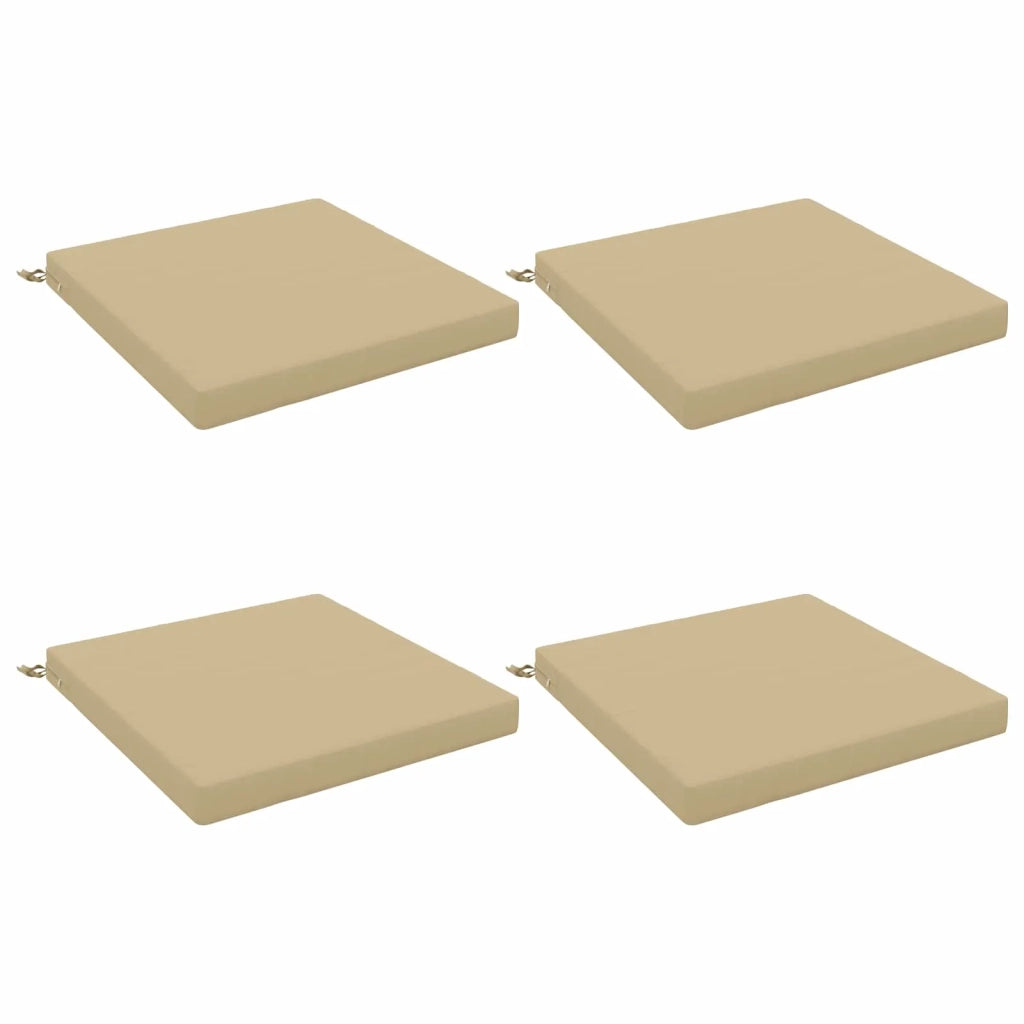 Cuscini per Sedia in 4 Pezzi SOEST 4 pz 100% Poliestere Beige 944728