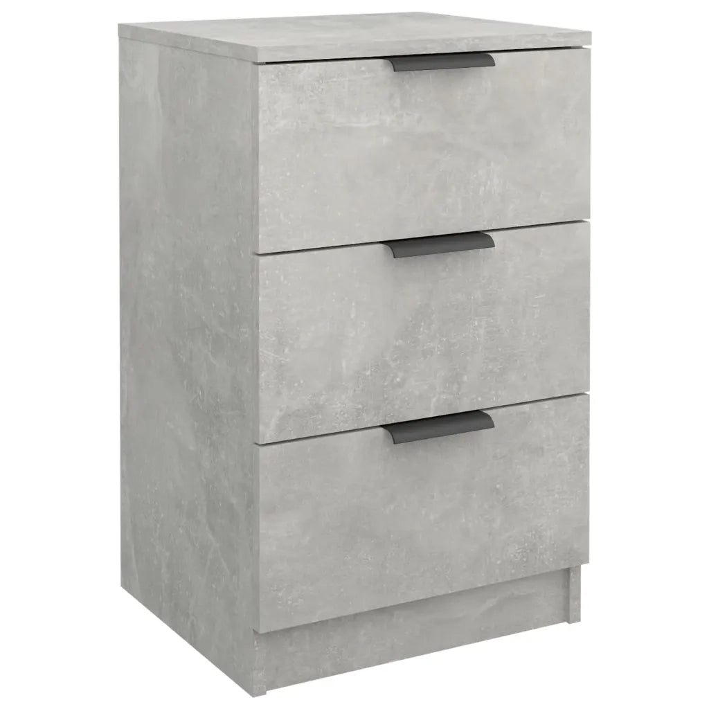 Comodino-Tavolino da notte Grigio Cemento 40x36x65 cm