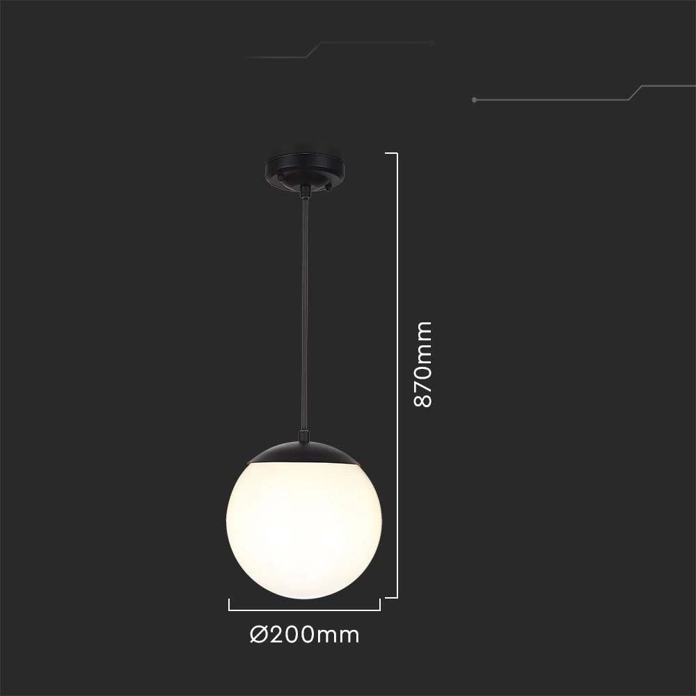 Lampada esterna a sospensione sfera bianca E27 IP44