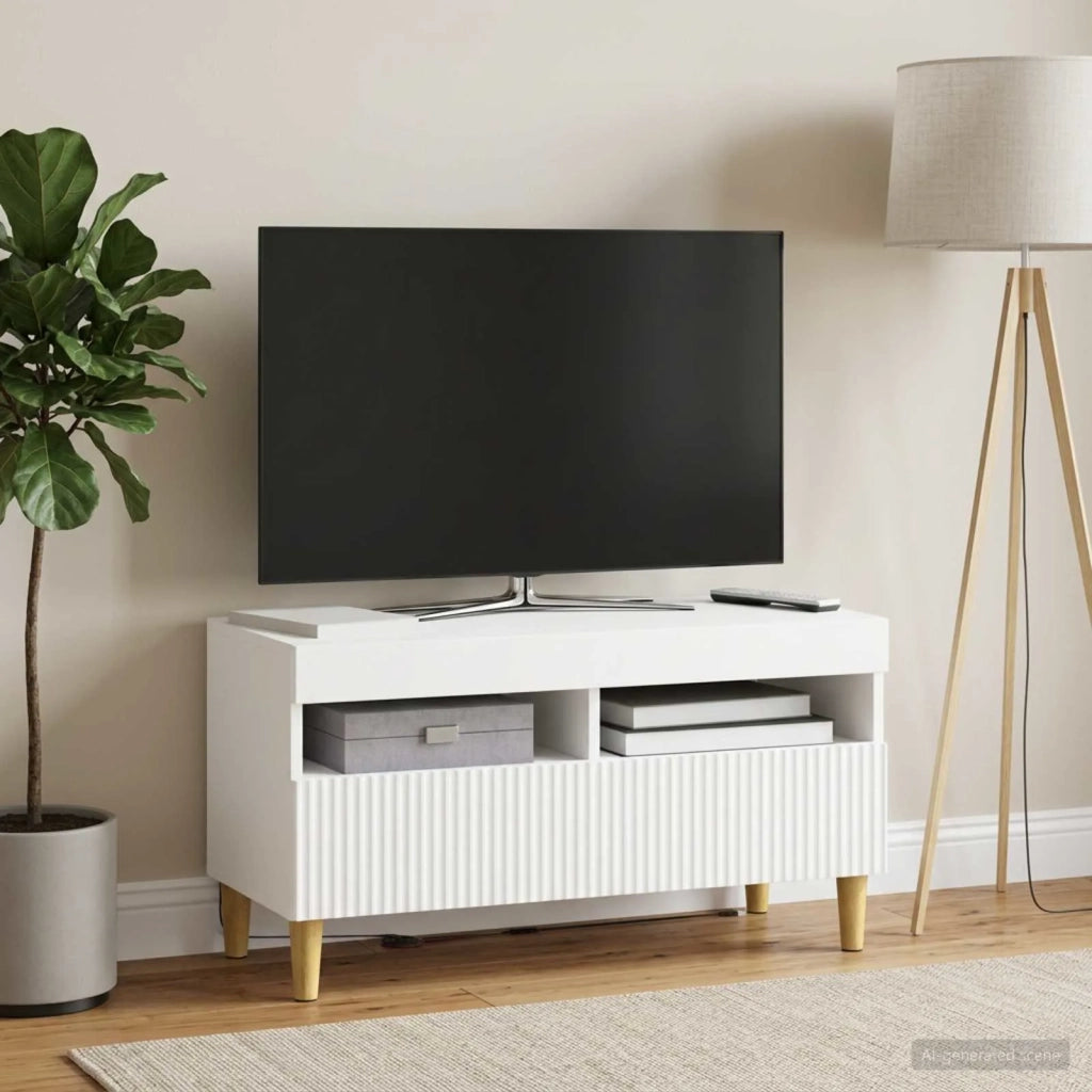 Mobile TV LED Bianco Legno ingegnerizzato 896775