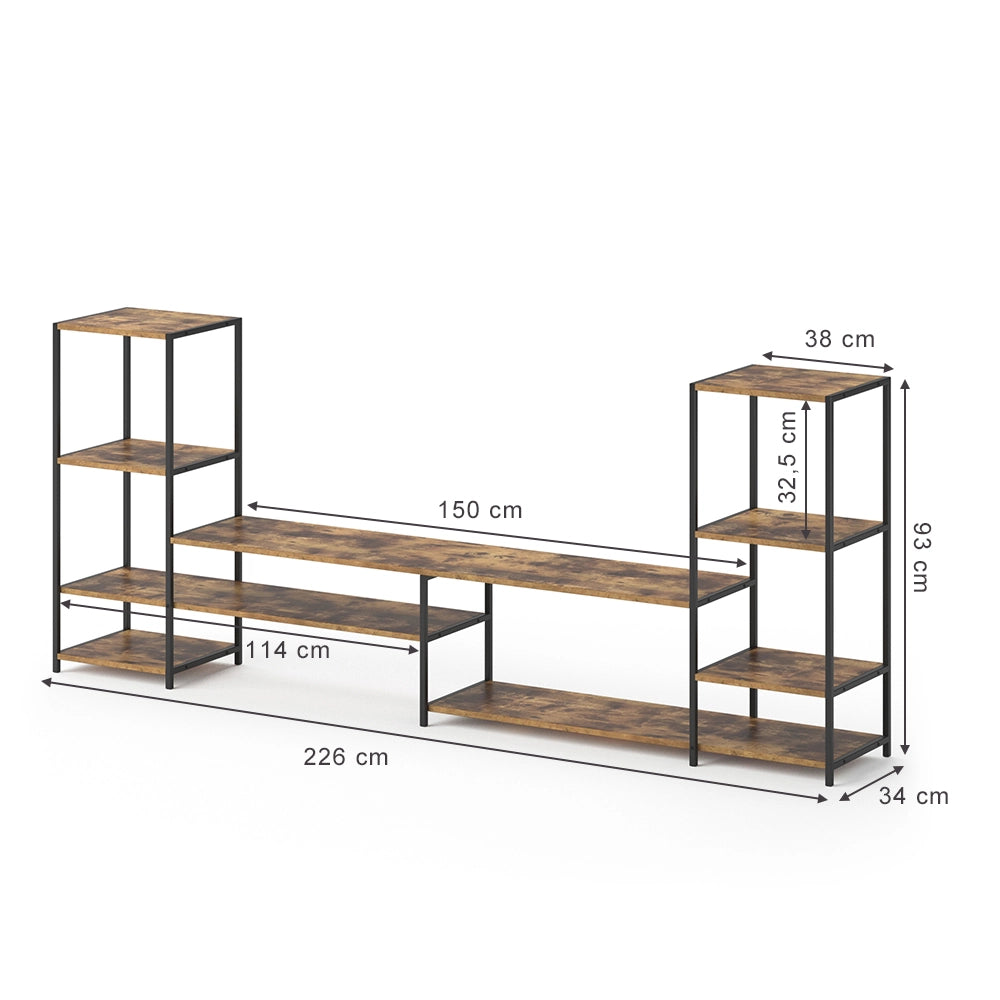 Vicco Mobile tv Legno antico 226 x 93 cm