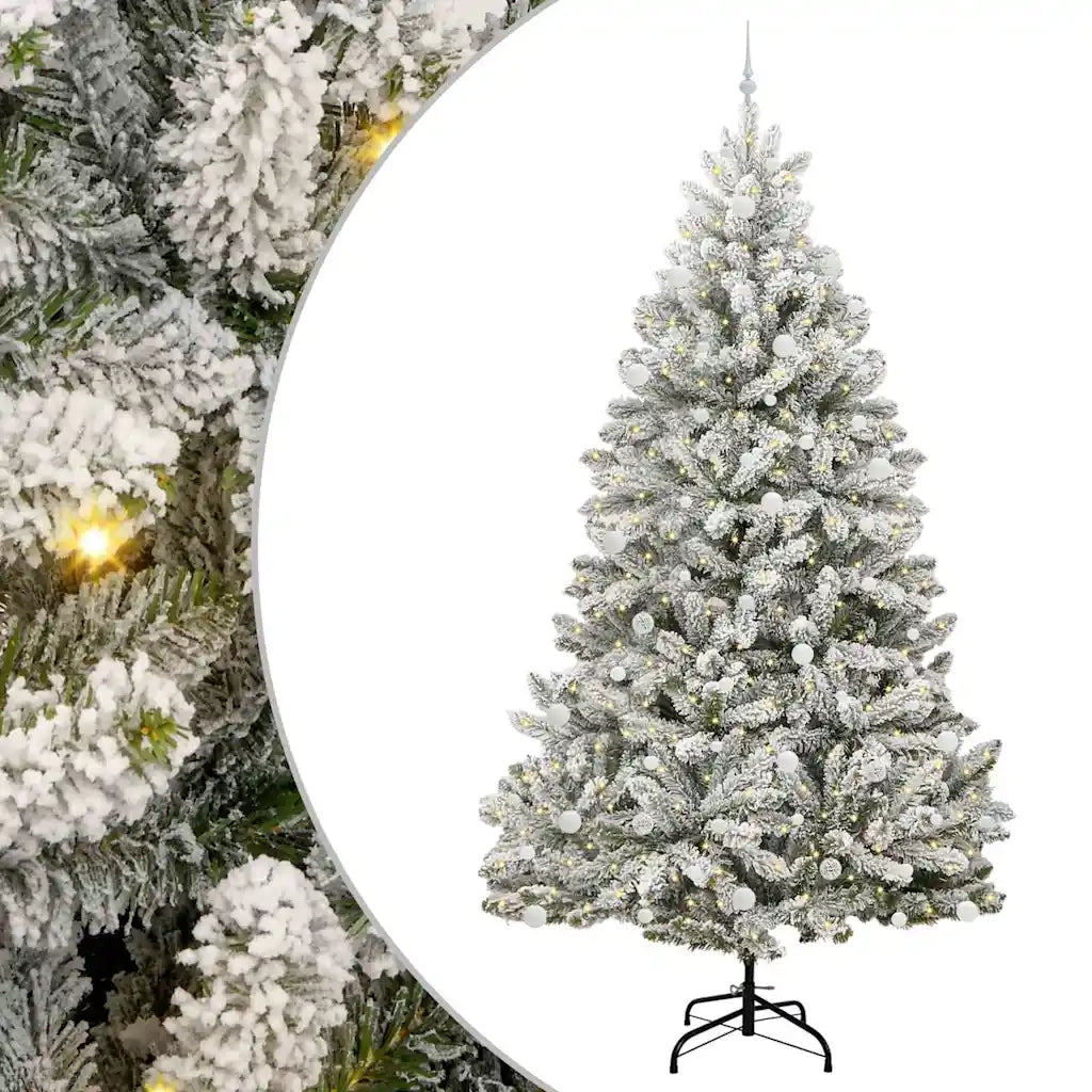 Albero di Natale artificiale con 300 LED Verde e Bianco 270 cm 3395778