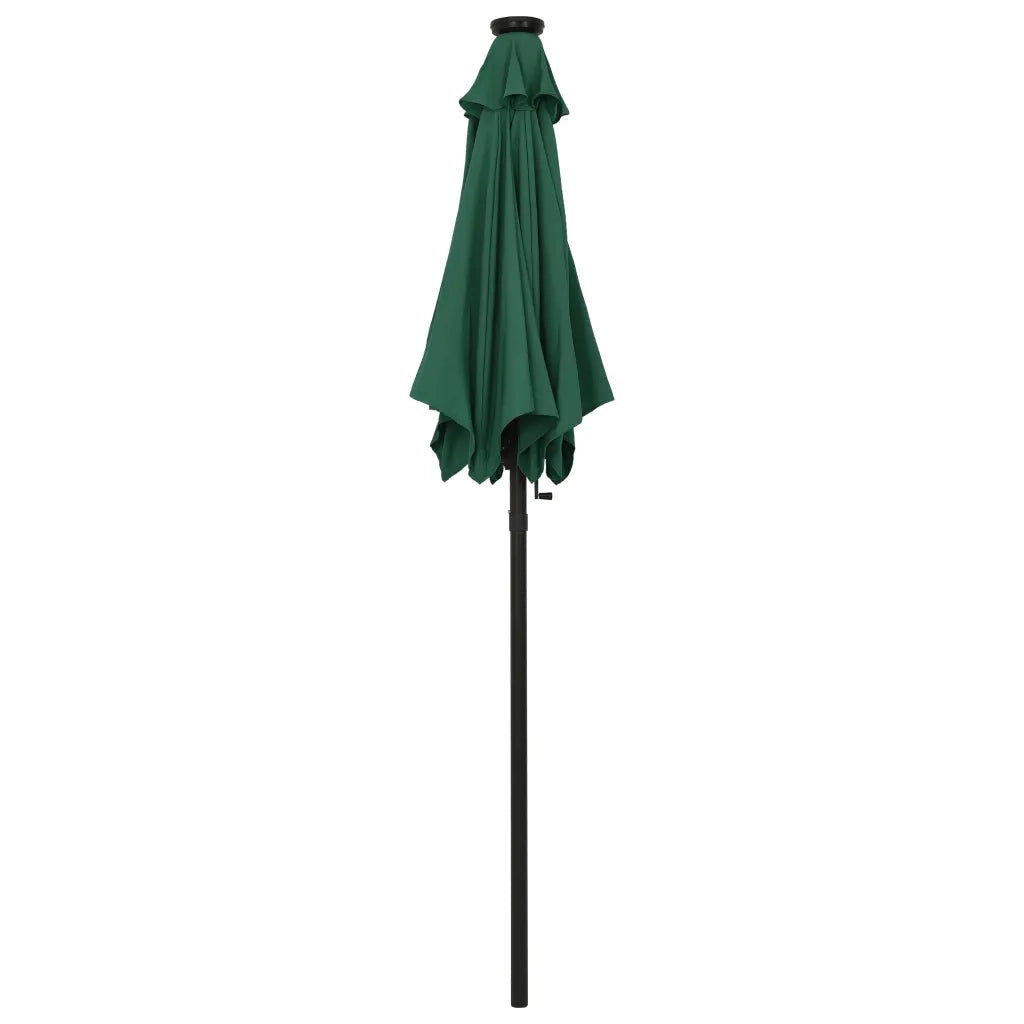 Ombrello | Parasolne da Giardino con Luci LED Verde 200x211 cm Alluminio