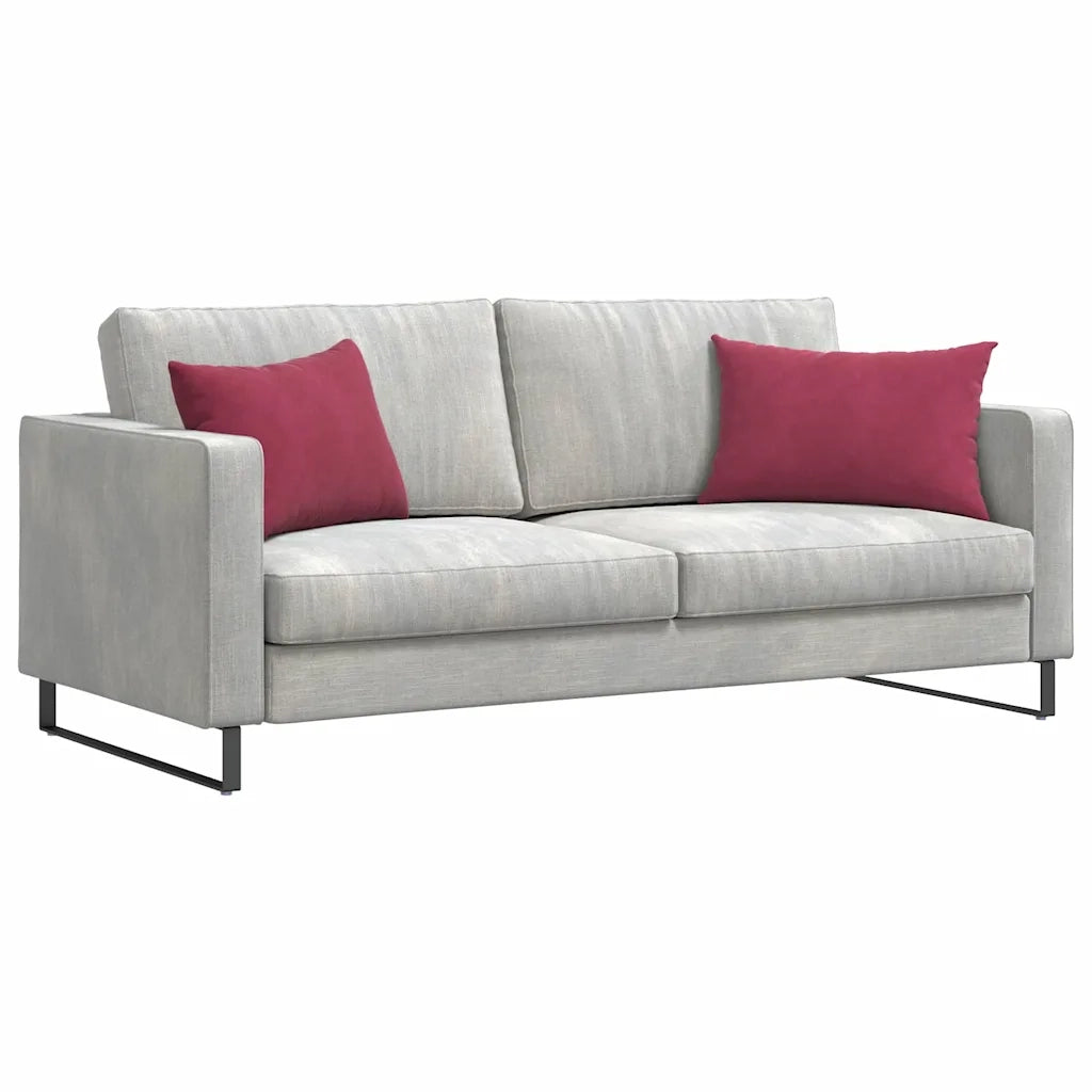 Cuscini da Divano 2 pz-Set di 2 Cuscini per Sofa Rosso Vino 60 x 40 cm Tessuto in Cords