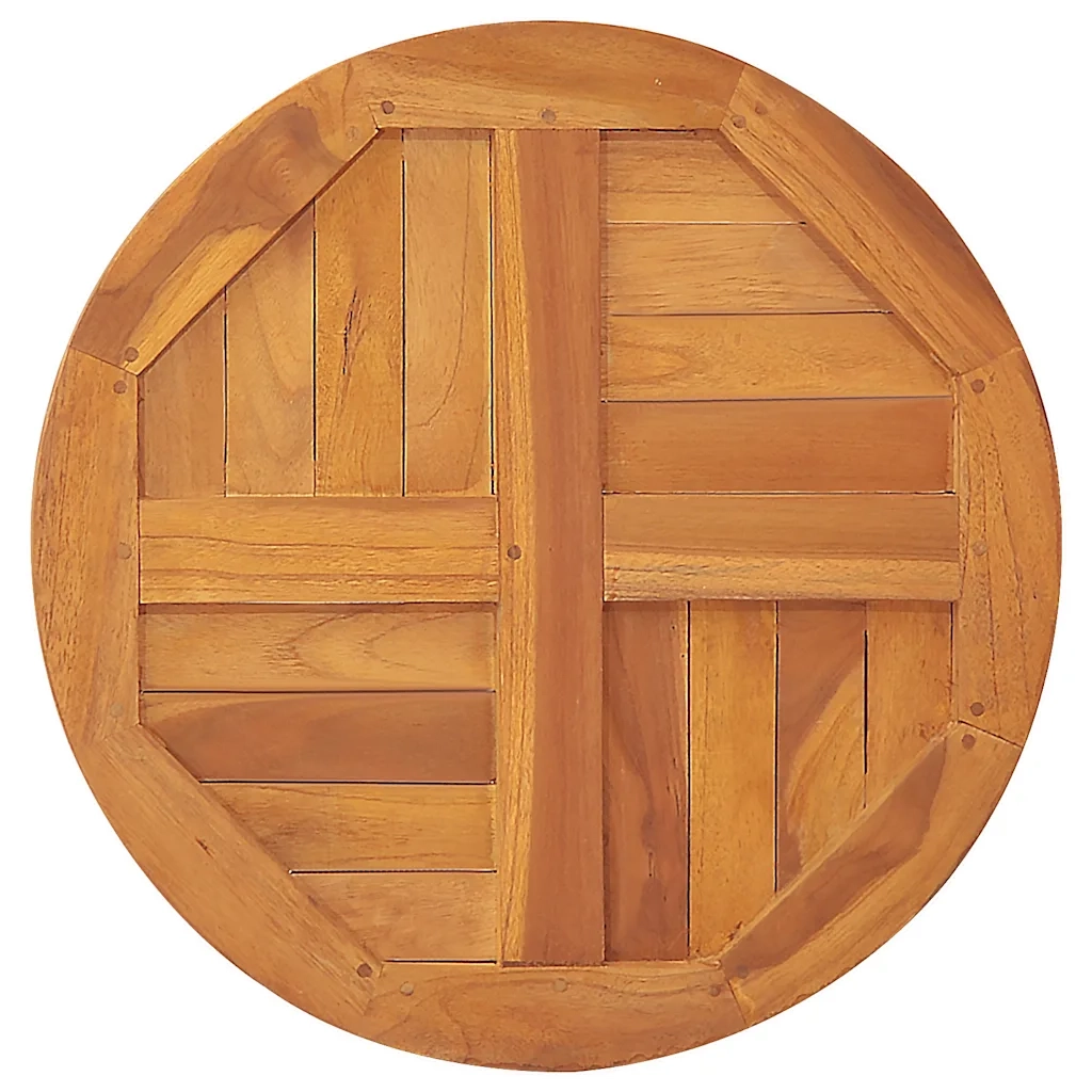 Piano Tavolo in Legno Massello di Teak Rotondo 2,5 cm 60 cm 48984