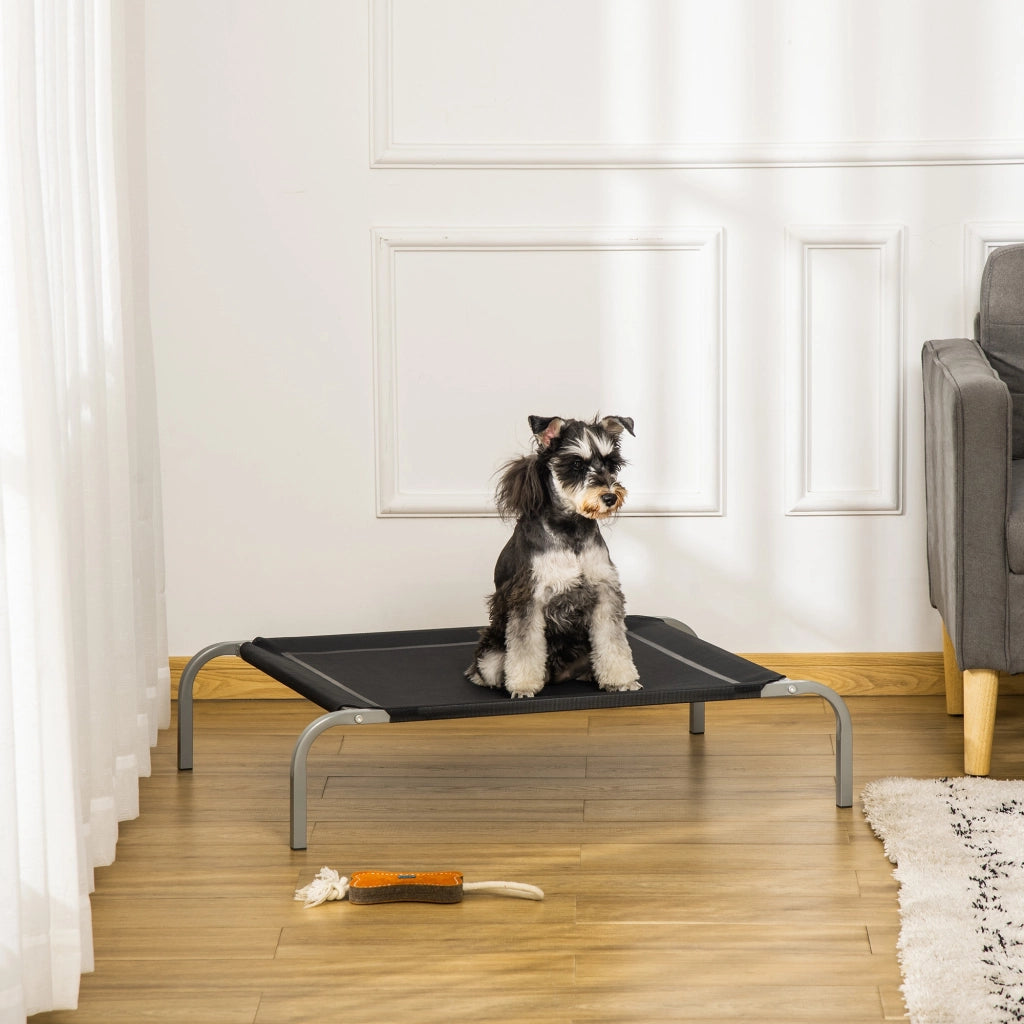 Letto per Cani Gatti Elevato ¨C zephmum ¨C Nero 90x65x20 cm