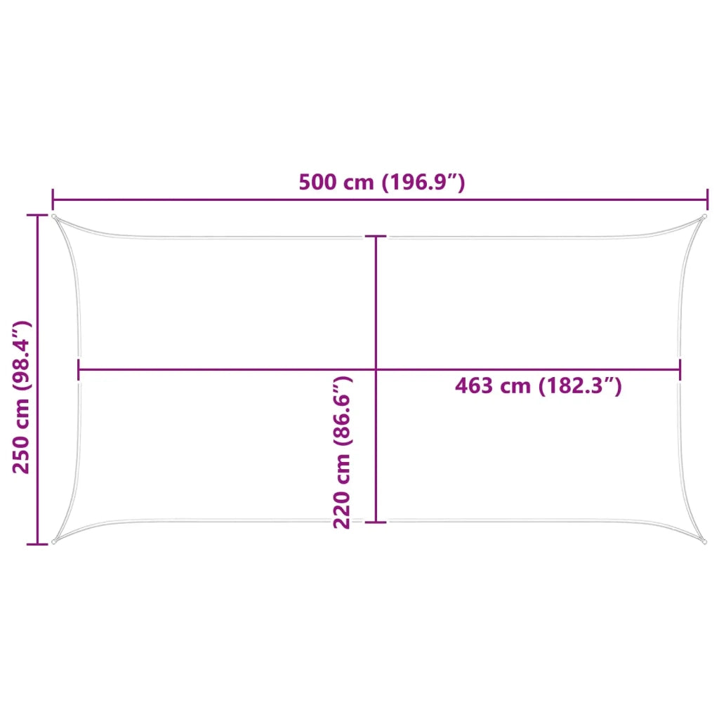 Vela da ombra solare Giallo e Bianco 5 x 2,5 m 42031068