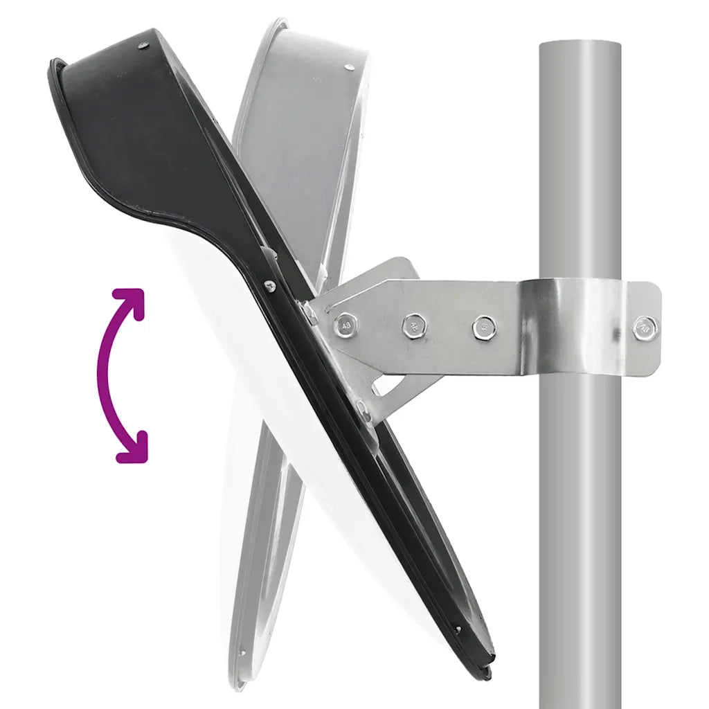 Specchio Traffico Convesso Nero Plastica PC per Esterni 30 cm