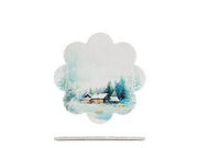 Sottopentola in ceramica decorato Case Innevate