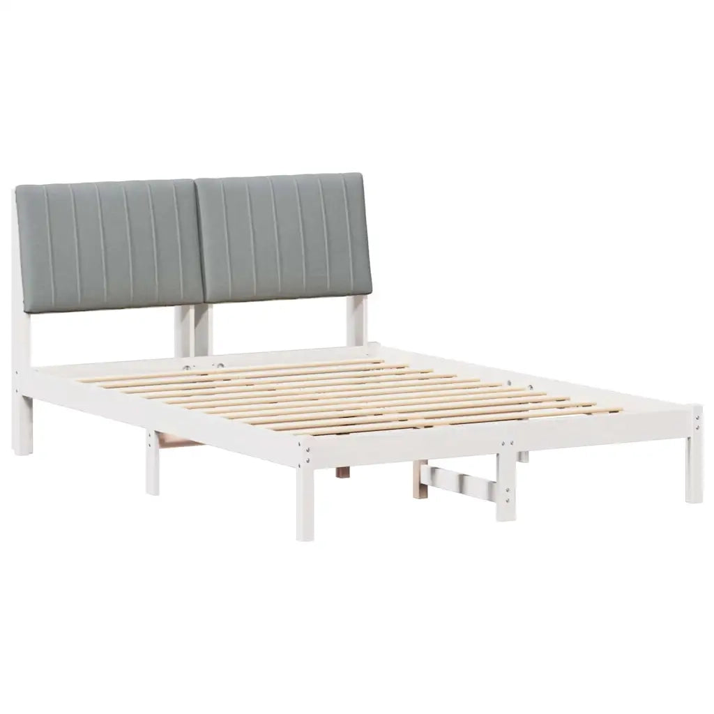 Struttura del letto Bianco 135 x 190 cm Pino massello