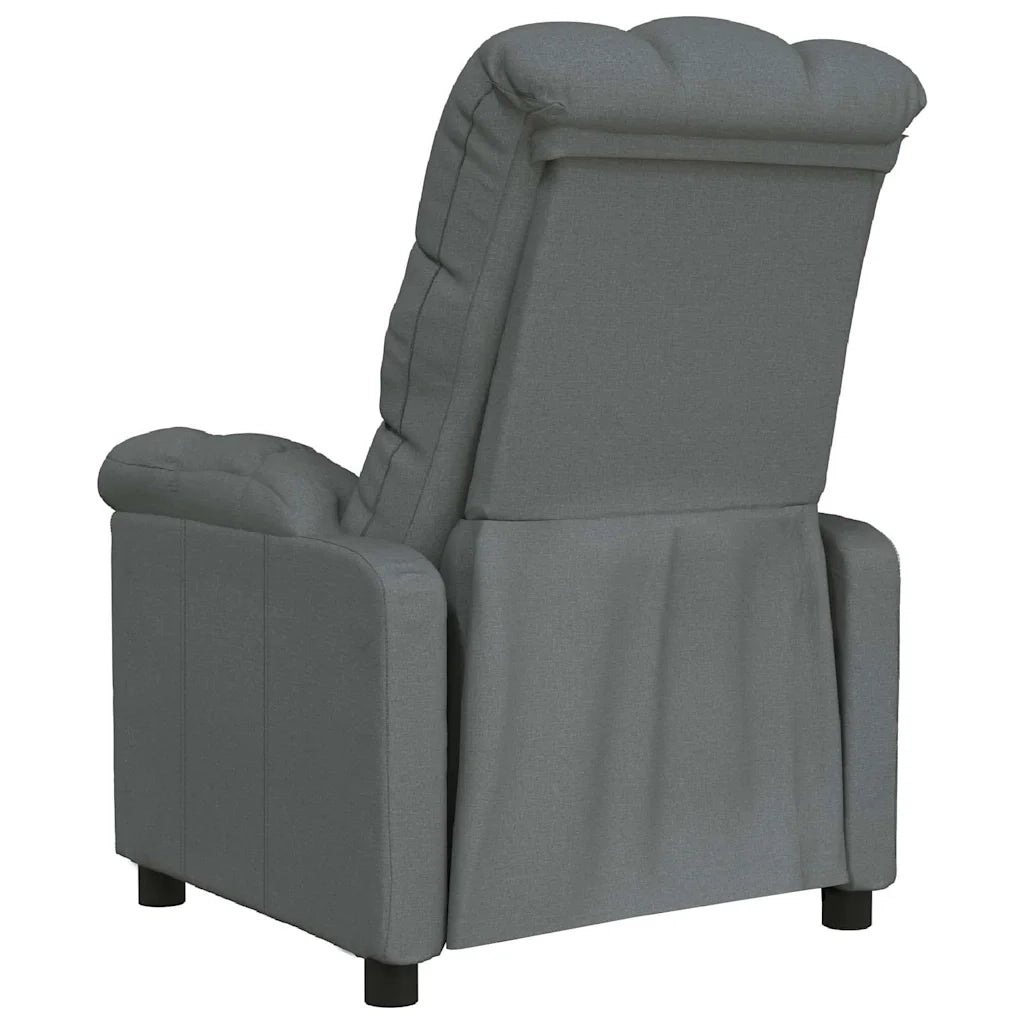 Poltrona Reclinabile in Tessuto Grigio Scuro