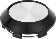 Accessori per Ford e BMW - Hubcap OD 70mm - Nero Plastica - 1 Pezzo con Sticker Argento