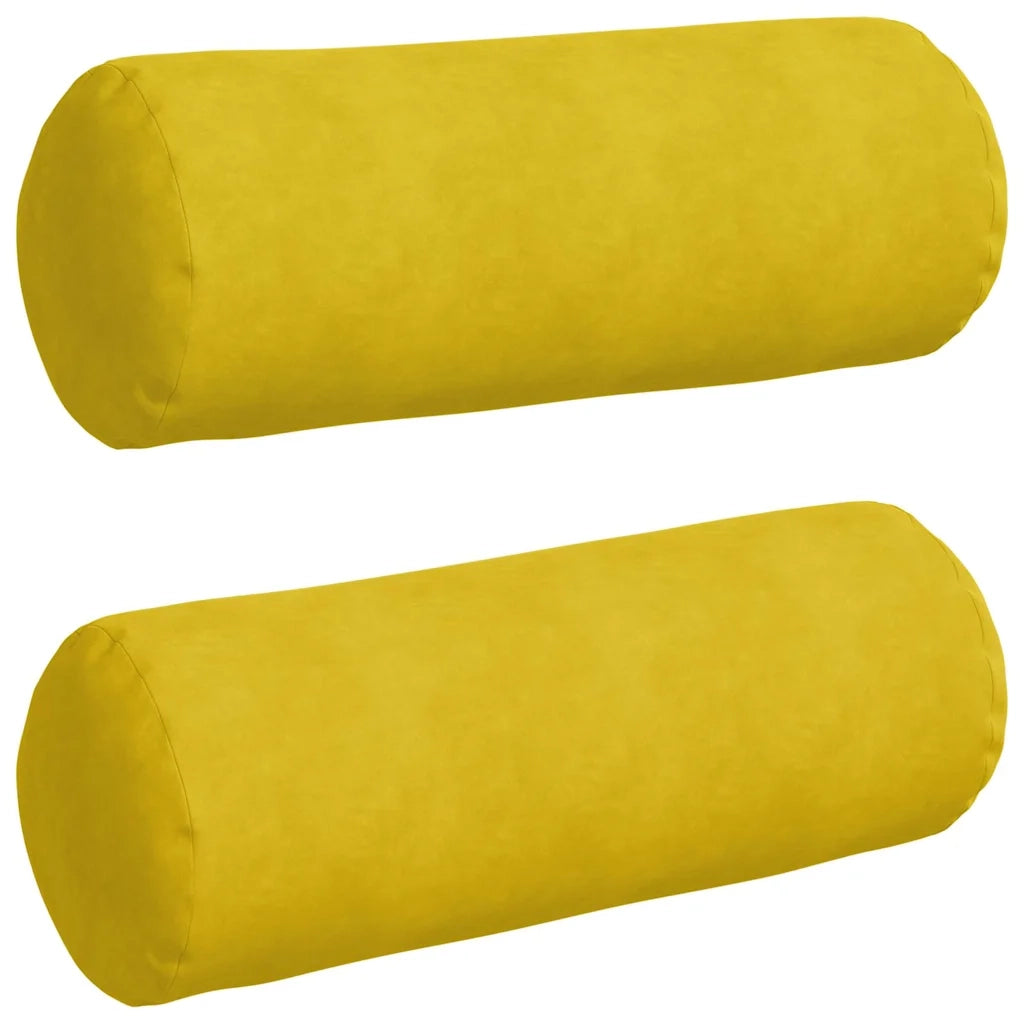 Cuscini a rullo 2 pz | Cuscini per sedie Giallo ? 25 x 70 cm Tessuto in Cords