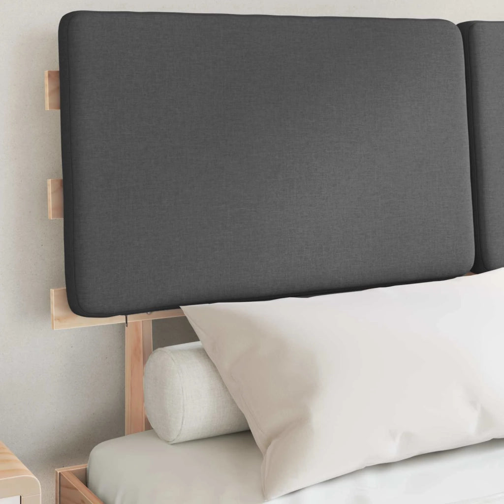 Letto con Testiera Rivestita Grigio scuro 160 x 200 cm 877335