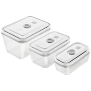 ZWILLING 36803-003-0 FRESH and SAVE Contenitori Sottovuoto in Vetro 3 pezzi S M L colore Grigio Trasparente