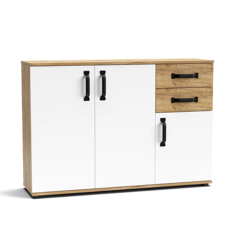 Credenza Mosso MO4 colore rovere e bianco