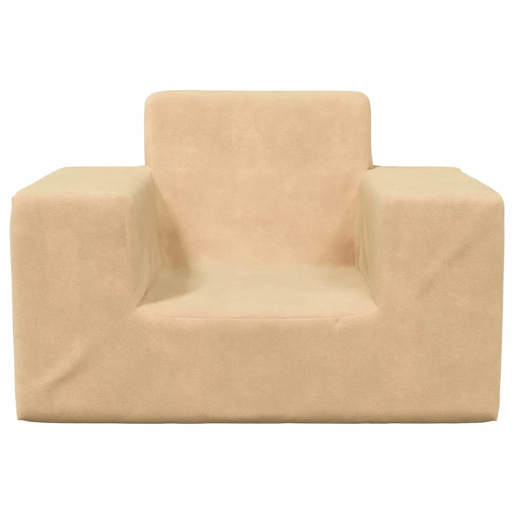 Divano per Bambini-Sofa-Divanetto Crema in Morbido Peluche 271512