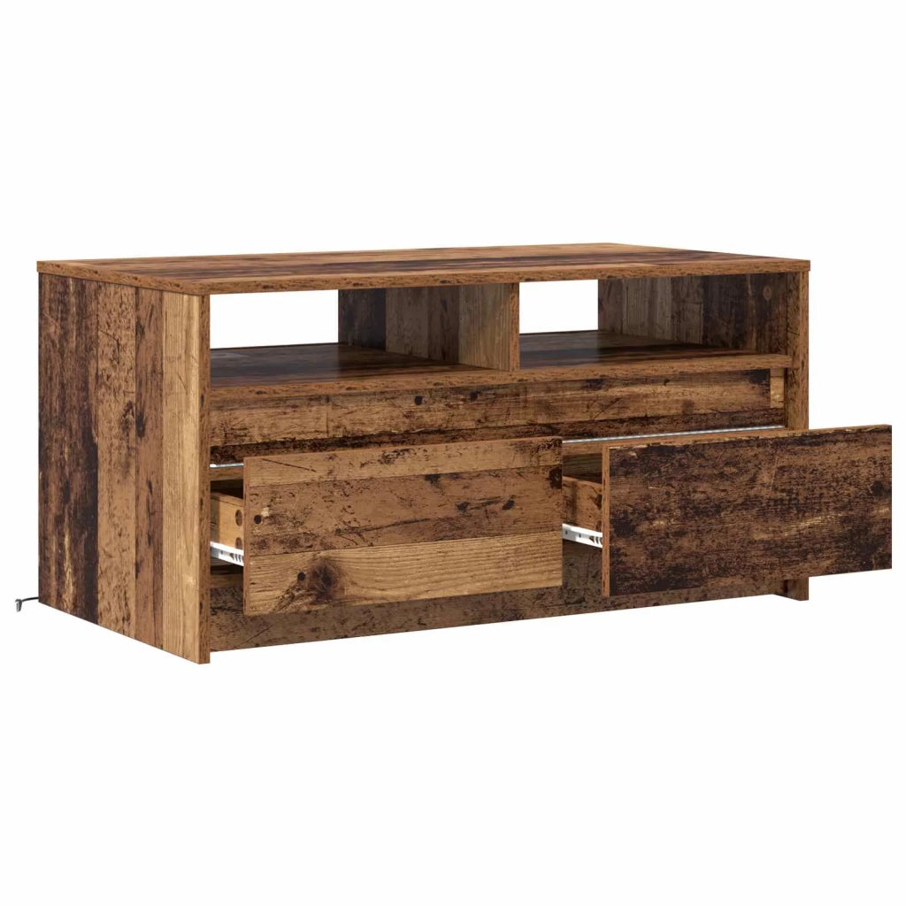 Tavolino da salotto | Tavolino da caff¨¨ | Tavolino da Soggiorno con cassetto Legno vecchio 90 x 50 x 45 cm