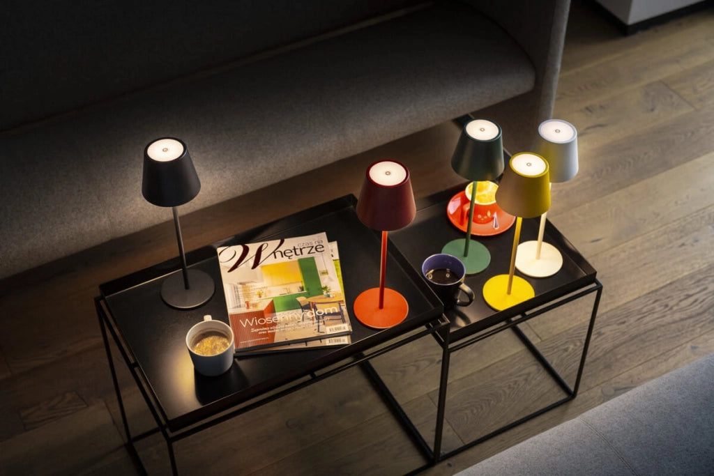 Lampada da tavolo LED cordless dimmerabile gialla Kanlux