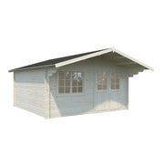 Casetta da giardino in legno 446x446 cm spessore 40 mm con porta doppia e finestra 17,5 m² - Esterni da Vivere