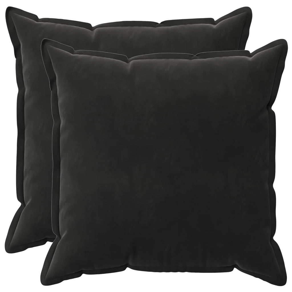 Federa 2 pcs HOUTEN Nero 80 x 80 cm Velluto 921589