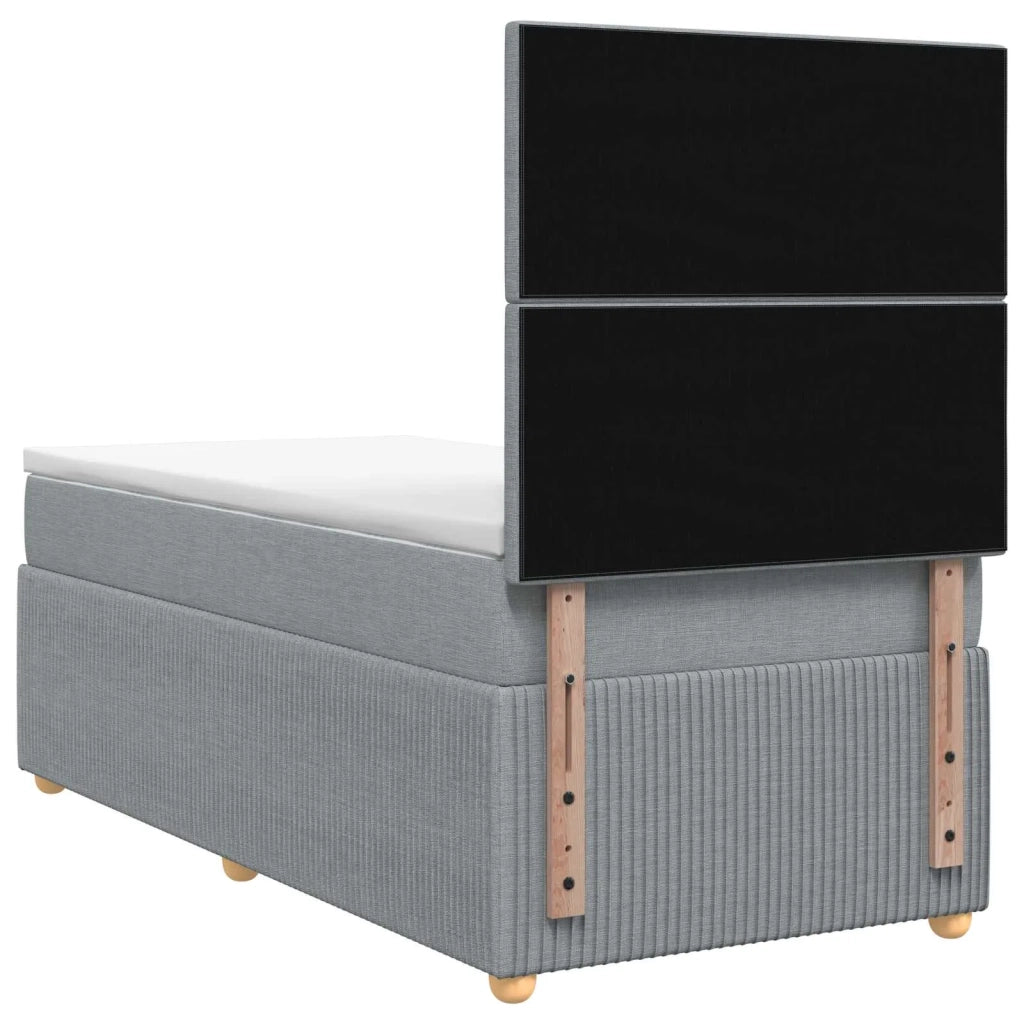 Letto box spring con materasso Grigio Chiaro 90 x 190 cm 3454284