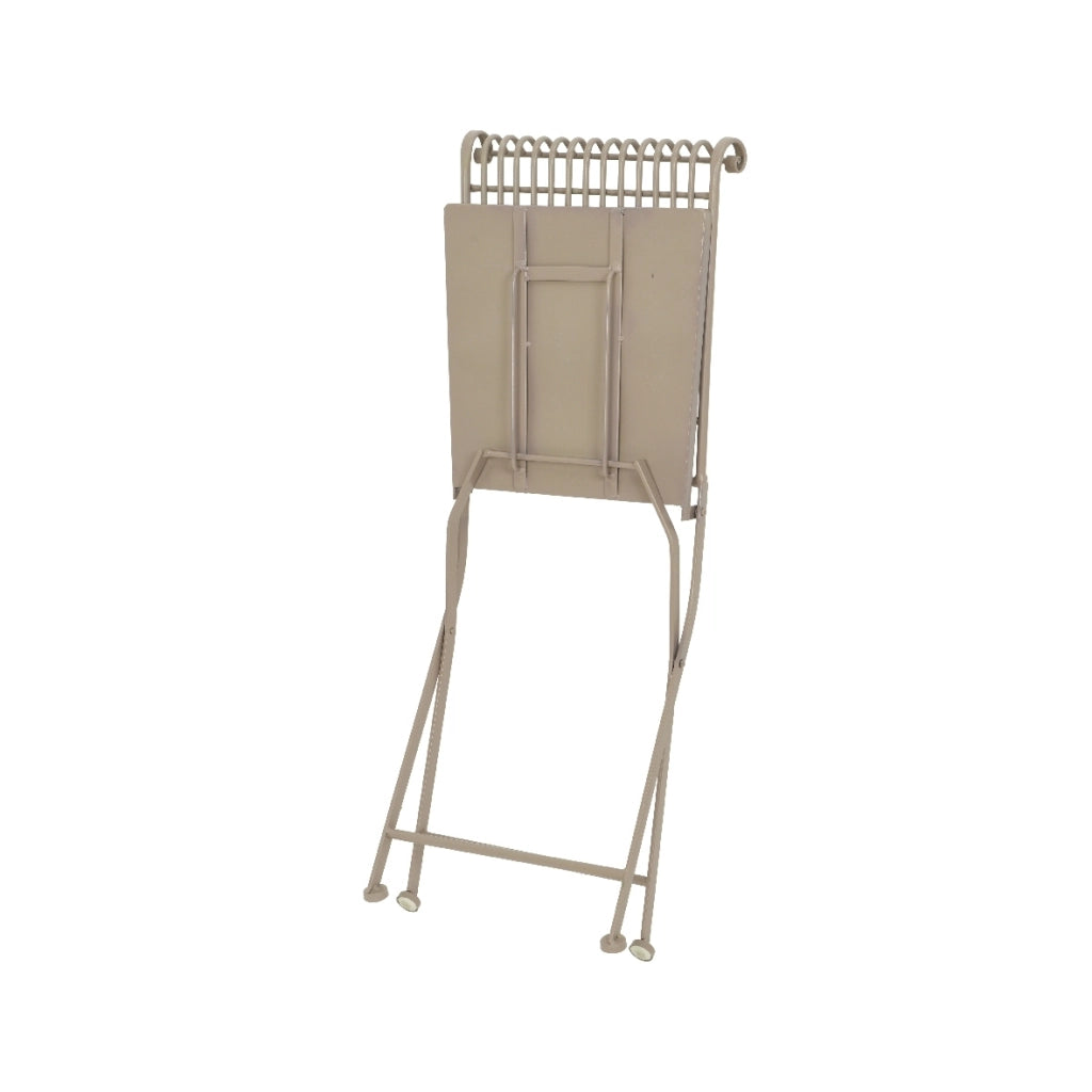 SEDIA BISTROT 50X38XH92CM IN FERRO TORTORA.