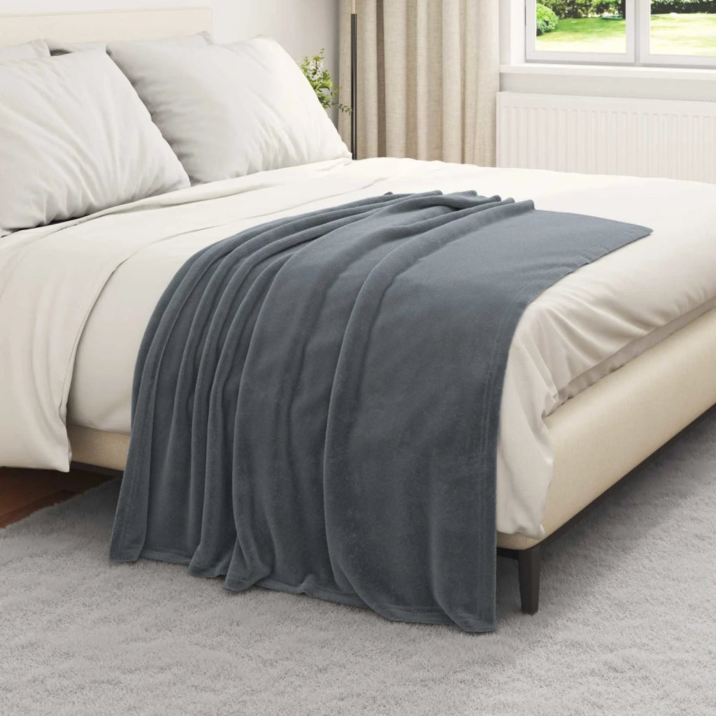Coperta Grigio scuro 130 x 150 cm Panno 42016765