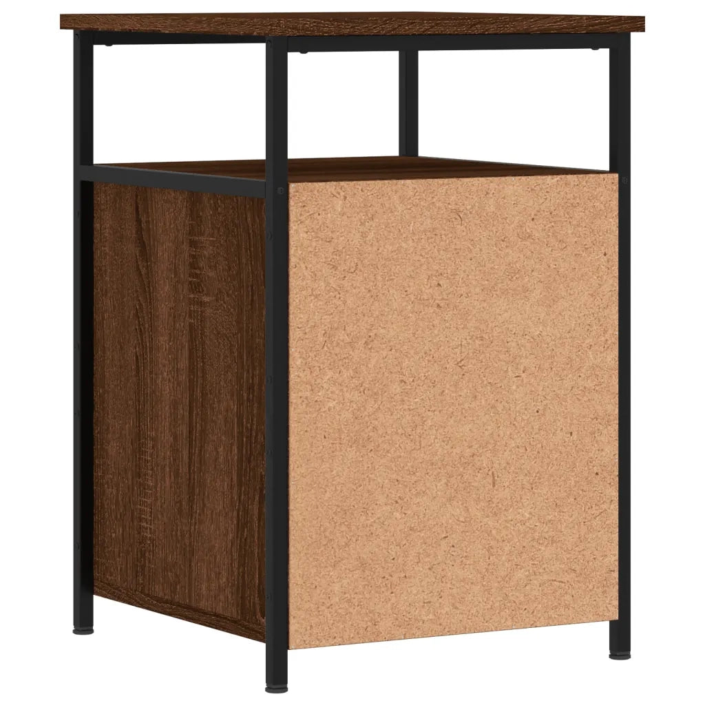 Comodini Rovere Marrone 2 pz-Set di 2 Tavolino da notte 40x42x60 cm Legno Multistrato 234939