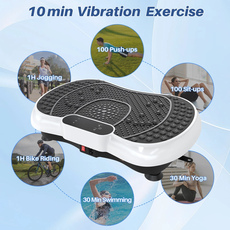 Piattaforma vibrante, attrezzatura per il fitness domestico  con altoparlante Bluetooth, 4 modalità di programmazione, carico massimo 150 kg