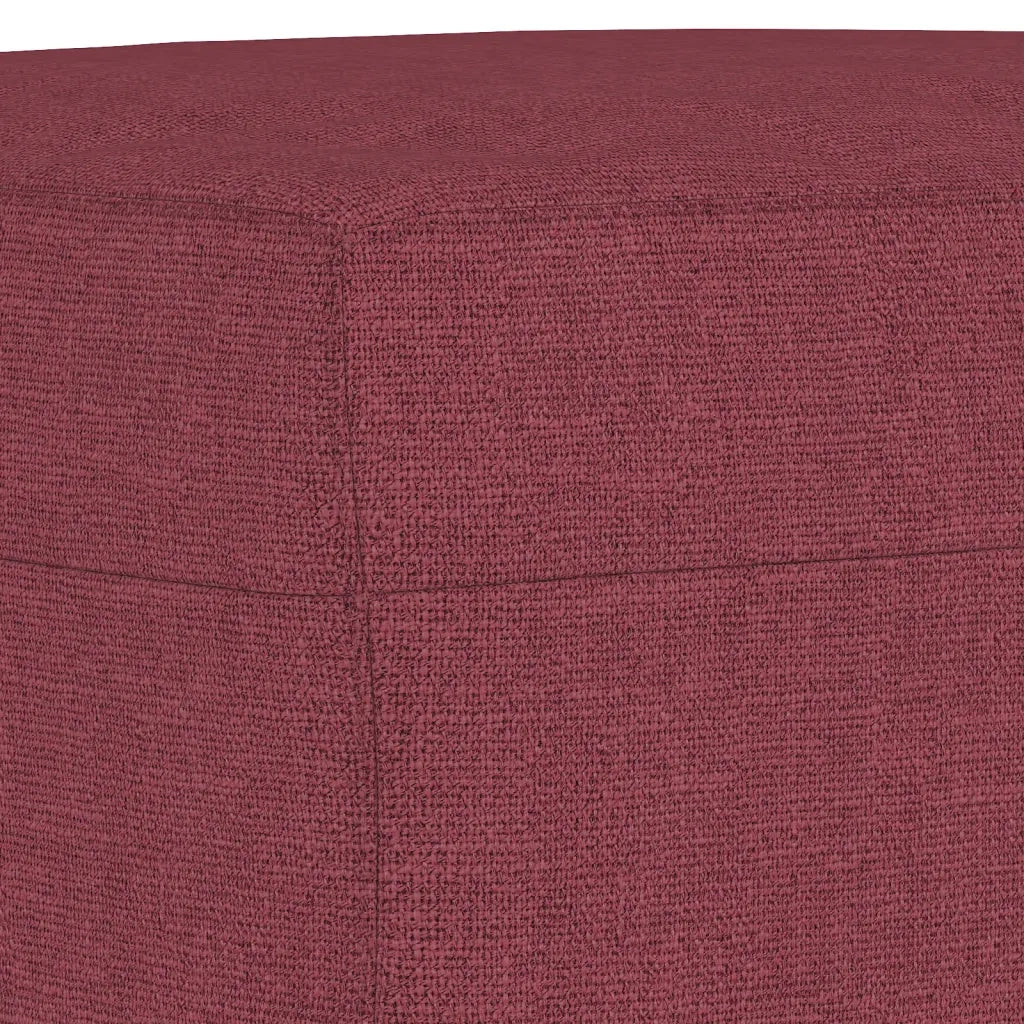 Set di Divani 3 pz con Cuscini Rosso Vino in Tessuto 3202132