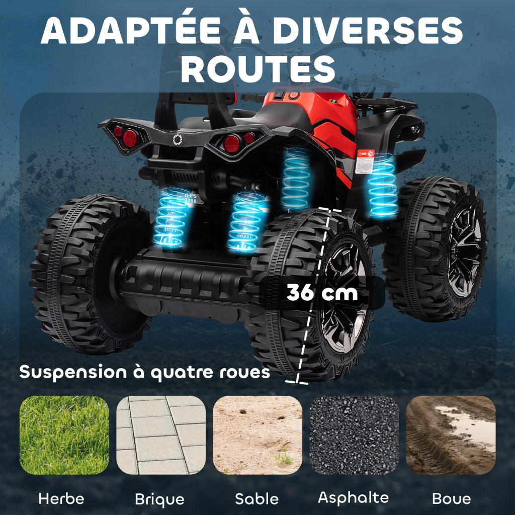 Auto elettrica per bambini ¨C zephmum ¨C rosso nero