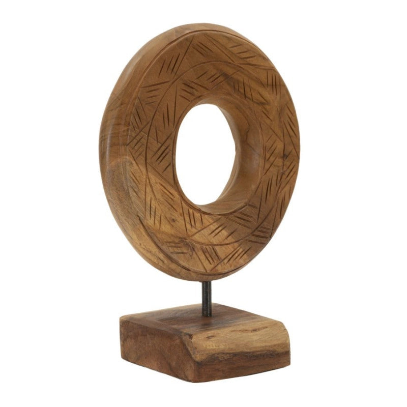 Scultura Dorat In Teak Ric. cm 20x10x28 (pezzi Unici - Non Ripiani In Serie)