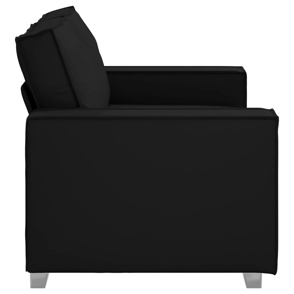 Divano a due posti Nero 160 cm Pelle Sintetica 4105050